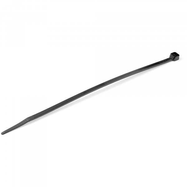 StarTech.com 8"(20cm) Cable Ties - 1/8"(4mm) wide, 2-1/8"(55mm) Bundle Diameter, 50lb(22kg) Tensile Strength, Nylon Self Locking Zip Ties with Curved Tip - 94V-2/UL Listed, 100 Pack - Black