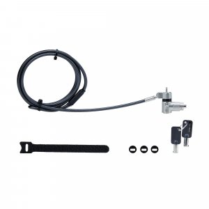 StarTech.com Universal Laptop Lock 6.6ft (2m), Security Cable For Notebooks Compatible With Noble Wedge/Nano/K-Slot, Keyed Locking Cable, Anti-Theft Cut-Resistant Carbon Steel Cable