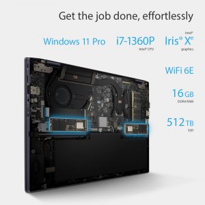 ASUS ExpertBook B5402FVA-KAi715X Intel® Core™ i7 i7-1360P Hybrid (2-in-1) 35.6 cm (14") Touchscreen Full HD 16 GB DDR5-SDRAM 512 GB SSD Wi-Fi 6E (802.11ax) Windows 11 Pro Black
