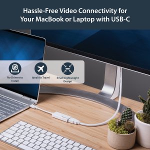 StarTech.com USB-C to HDMI Adapter - White - 4K 60Hz