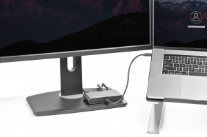 StarTech.com Thunderbolt 3 Mini Dock - Portable Dual Monitor Docking Station w/HDMI 4K 60Hz, 2x USB-A Hub (3.0/2.0), GbE - 11in/28cm Cable - TB3 Multiport Adapter - Mac/Windows