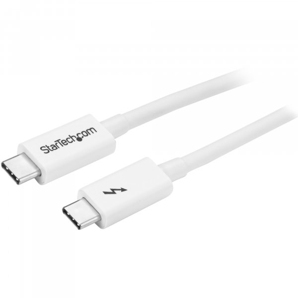 StarTech.com Thunderbolt 3 Cable - 20Gbps - 1m - White - Thunderbolt, USB, and DisplayPort Compatible