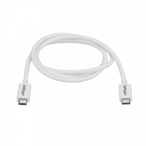 StarTech.com Thunderbolt 3 Cable - 20Gbps - 1m - White - Thunderbolt, USB, and DisplayPort Compatible