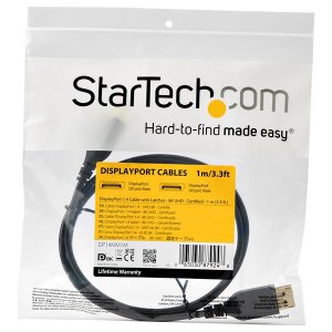 StarTech.com 1 m VESA Certified DisplayPort 1.4 Cable - 8K 60Hz HBR3 HDR - 3 ft Super UHD DisplayPort to DisplayPort Monitor Cord - Ultra HD 4K 120Hz DP 1.4 Slim Video Cable M/M DP Connector