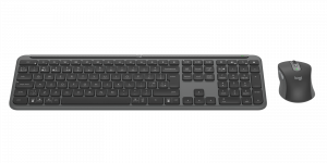 Logitech 920-012511 keyboard Mouse included Office RF Wireless + Bluetooth QWERTY UK English Graphite