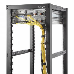 StarTech.com 5-Pack 1U Vertical Cable Management D-Ring Hooks, Cable Manager For 19" Server Racks/Cabinets, Network Rack Wire Organizers, Cable Guide Rings