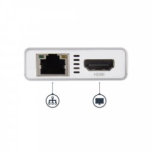 StarTech.com USB-C Multiport Adapter - USB-C Travel Docking Station w/ 4K HDMI - 60W Power Delivery Pass-Through, GbE, 2pt USB-A 3.0 Hub - Portable Mini USB Type-C Dock for Laptop - White