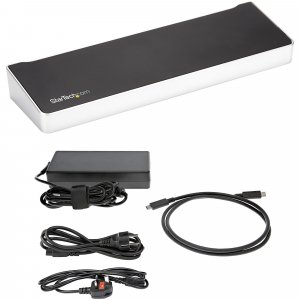 StarTech.com 4K USB-C Dock , Triple UHD 4K Monitor Docking Station, Mac & Windows, USB C to HDMI & DisplayPort, 60W Power Delivery, 5x USB 5Gbps Hub - TAA