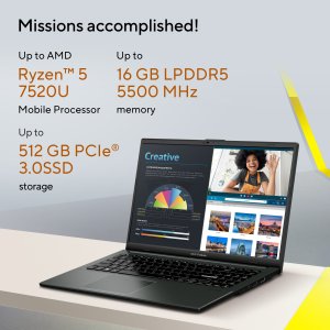 ASUS Vivobook Go 15 E1504FA-NJ649W AMD Ryzen™ 5 7520U Laptop 39.6 cm (15.6") Full HD 8 GB LPDDR5-SDRAM 256 GB SSD Wi-Fi 6E (802.11ax) Windows 11 Home in S mode Silver