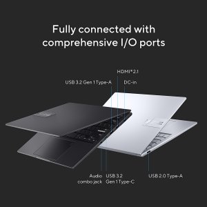 ASUS Vivobook 14X K3405ZF-LY134W Intel® Core™ i5 i5-12450H Laptop 35.6 cm (14") WUXGA 16 GB DDR4-SDRAM 512 GB SSD NVIDIA GeForce RTX 2050 Wi-Fi 6E (802.11ax) Windows 11 Home Silver