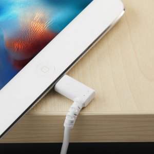 StarTech.com 6ft (2m) Durable USB A to Lightning Cable - White 90° Right Angled Heavy Duty Rugged Aramid Fiber USB Type A to Lightning Charging/Sync Cord - Apple MFi Certified - iPhone