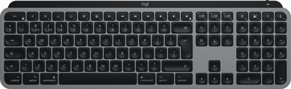 Logitech MX Keys S for Mac keyboard Office RF Wireless + Bluetooth QWERTY UK English Aluminium, Black