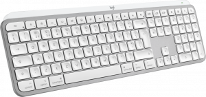 Logitech MX Keys S for Mac keyboard Office RF Wireless + Bluetooth QWERTY UK English Aluminium, White