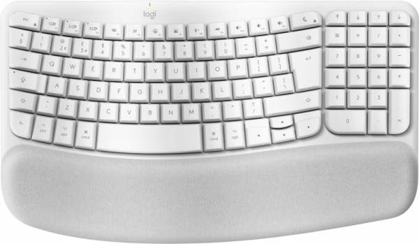 Logitech Wave Keys for Mac keyboard Home/Office Bluetooth QWERTY UK English White