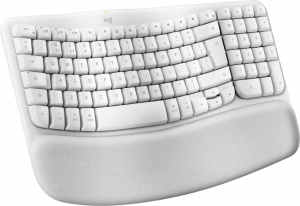 Logitech Wave Keys for Mac keyboard Home/Office Bluetooth QWERTY UK English White