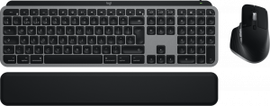 Logitech MX Keys S Combo for Mac keyboard Mouse included Home/Office RF Wireless + Bluetooth QWERTY UK English Aluminium, Black