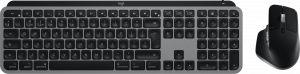 Logitech MX Keys S Combo for Mac keyboard Mouse included Home/Office RF Wireless + Bluetooth QWERTY UK English Aluminium, Black