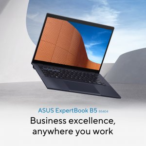 ASUS ExpertBook B5 B5404CM-Q5U715X Intel Core Ultra 7 155U Laptop 35.6 cm (14") WUXGA 16 GB DDR5-SDRAM 512 GB SSD Wi-Fi 6E (802.11ax) Windows 11 Pro Black