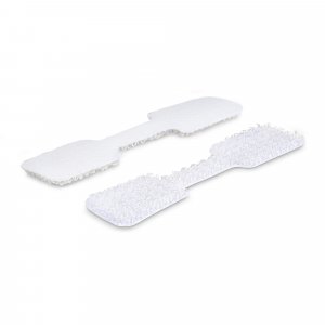 StarTech.com 3.5in (9cm) Cable Labels, 100 Pack, White, Hook-to-Hook Fastener Cable Tags, Write-On Cord Labels for Cable Management, Cord Identification Tags