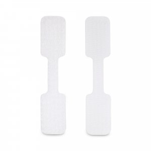 StarTech.com 3.5in (9cm) Cable Labels, 100 Pack, White, Hook-to-Hook Fastener Cable Tags, Write-On Cord Labels for Cable Management, Cord Identification Tags