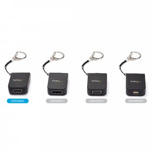 StarTech.com Compact USB C to HDMI Adapter - 4K 30Hz USB Type-C to HDMI Video Display Converter with Keychain Ring - USB-C DP Alt Mode to HDMI Monitor Dongle - Thunderbolt 3 Compatible