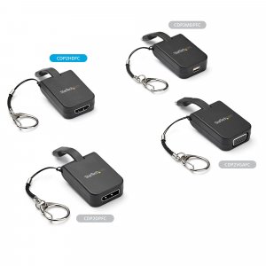StarTech.com Compact USB C to HDMI Adapter - 4K 30Hz USB Type-C to HDMI Video Display Converter with Keychain Ring - USB-C DP Alt Mode to HDMI Monitor Dongle - Thunderbolt 3 Compatible