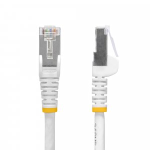 StarTech.com 1m White CAT8 Ethernet Cable, Snagless RJ45, 25G/40G, 2000MHz, 100W PoE++, S/FTP, 26AWG Pure Bare Copper Wire, LSZH, Shielded Network Patch Cord w/Strain Reliefs, Fluke Channel Tested