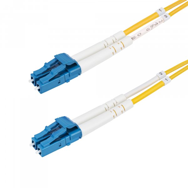 StarTech.com 10m (32.8ft) LC to LC (UPC) OS2 Single Mode Duplex Fiber Optic Cable, 9/125µm, 100G, Bend Insensitive, Low Insertion Loss - LSZH Fiber Jumper Cord