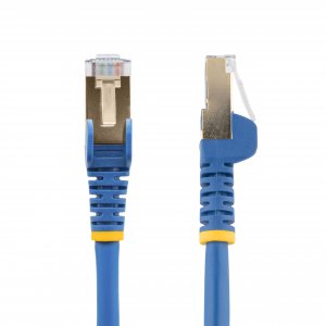 StarTech.com 2m CAT6a Ethernet Cable - 10 Gigabit Shielded Snagless RJ45 100W PoE Patch Cord - 10GbE STP Network Cable w/Strain Relief - Blue Fluke Tested/Wiring is UL Certified/TIA