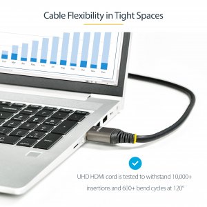 StarTech.com 3ft (1m) Premium Certified HDMI 2.0 Cable - High Speed Ultra HD 4K 60Hz HDMI Cable with Ethernet - HDR10, ARC - UHD HDMI Video Cord - For UHD Monitors, TVs, Displays - M/M