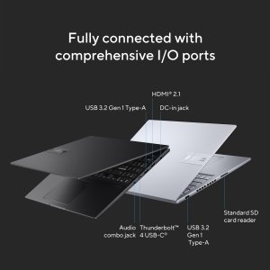 ASUS Vivobook 16X K3605ZV-N1045W Intel® Core™ i7 i7-12650H Laptop 40.6 cm (16") WUXGA 16 GB DDR4-SDRAM 512 GB SSD NVIDIA GeForce RTX 4060 Wi-Fi 6E (802.11ax) Windows 11 Home Silver