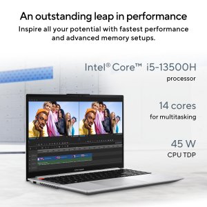 ASUS Vivobook S 15 S5504VA-BN290W Intel® Core™ i5 i5-13500H Laptop 39.6 cm (15.6") Full HD 16 GB LPDDR5-SDRAM 512 GB SSD Wi-Fi 6E (802.11ax) Windows 11 Home Silver