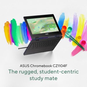 ASUS Chromebook CZ11 Flip CZ1104FM2A-NS0027-3Y MediaTek Kompanio 520 29.5 cm (11.6") Touchscreen HD 4 GB LPDDR4x-SDRAM 64 GB eMMC Wi-Fi 6 (802.11ax) ChromeOS Grey