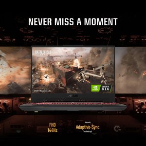 ASUS TUF Gaming A15 FA507NV-LP025W AMD Ryzen™ 5 7535HS Laptop 39.6 cm (15.6") Full HD 16 GB DDR5-SDRAM 512 GB SSD NVIDIA GeForce RTX 4060 Wi-Fi 6 (802.11ax) Windows 11 Home Black, Grey