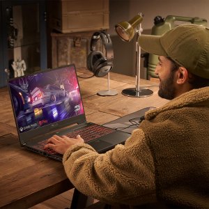 ASUS TUF Gaming A15 FA507NV-LP025W AMD Ryzen™ 5 7535HS Laptop 39.6 cm (15.6") Full HD 16 GB DDR5-SDRAM 512 GB SSD NVIDIA GeForce RTX 4060 Wi-Fi 6 (802.11ax) Windows 11 Home Black, Grey