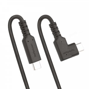 StarTech.com 6.6ft (2m) USB-C Cable, Right-Angled, USB 5Gbps, 100W (5A) Power Delivery, 4K 60Hz DP Alt Mode, Rugged USB C Cord - Thunderbolt Compatible