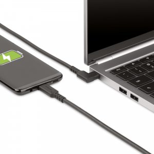 StarTech.com 6.6ft (2m) USB-C Cable, Right-Angled, USB 5Gbps, 100W (5A) Power Delivery, 4K 60Hz DP Alt Mode, Rugged USB C Cord - Thunderbolt Compatible