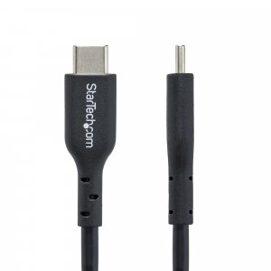 StarTech.com 1m (3ft) USB C Charging Cable, USB-C Cable, USB 2.0 Type-C Laptop Charger Cord, 60W 3A Power Delivery, TPE Jacket, USB-C Data Transfer Cable, M/M