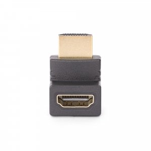 StarTech.com Down Angle HDMI 2.0 Adapter, Male to Female, Vertical 90-Degree Angled HDMI Port Saver, 4K 60Hz, High Speed HDMI Connector Extension, M/F