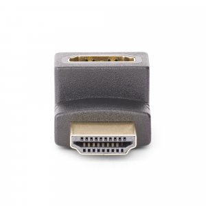 StarTech.com Down Angle HDMI 2.0 Adapter, Male to Female, Vertical 90-Degree Angled HDMI Port Saver, 4K 60Hz, High Speed HDMI Connector Extension, M/F