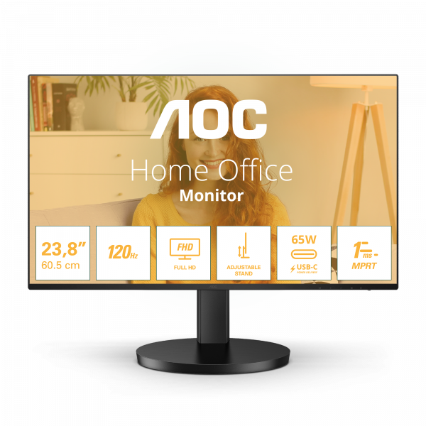 AOC B3 24B3CF2 computer monitor 60.5 cm (23.8") 1920 x 1080 pixels Full HD LED Black