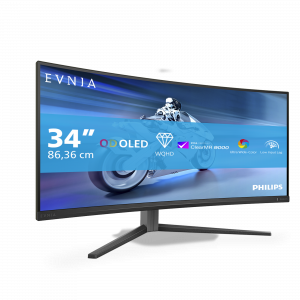 Philips Evnia 34M2C6500/00 computer monitor 86.4 cm (34") 3440 x 1440 pixels Wide Quad HD QD-OLED Grey