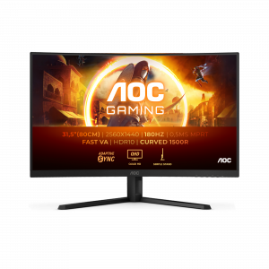 AOC G4 CQ32G4VE computer monitor 81.3 cm (32″) 2560 x 1440 pixels Quad HD LCD Black, Grey