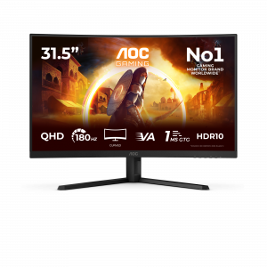 AOC G4 CQ32G4VE computer monitor 80 cm (31.5″) 2560 x 1440 pixels Quad HD LCD Black, Grey