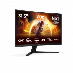 AOC G4 CQ32G4VE computer monitor 80 cm (31.5") 2560 x 1440 pixels Quad HD LCD Black, Grey