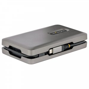 StarTech.com USB-C Dual Monitor Multiport Adapter up to 4K 60Hz USB-C DP Alt Mode Video Output & HDMI 2.0, or 1080p VGA, 100W PD Pass-Through, USB Type C Mini Dock, USB-C Docking Station, MST Hub