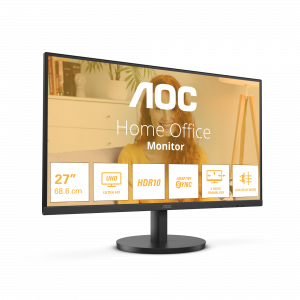 AOC B3 U27B3M computer monitor 68.6 cm (27″) 3840 x 2160 pixels 4K Ultra HD LCD Black
