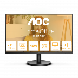 AOC B3 U27B3M computer monitor 68.6 cm (27") 3840 x 2160 pixels 4K Ultra HD LCD Black