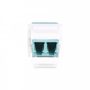 StarTech.com LC to LC Coupler, LC Fiber Coupler, LC/UPC Keystone Jack, Duplex Fiber Optic LC Keystone Coupler for Patch Panel