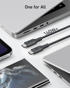 Anker A80F1HV1 USB cable 1.82 m USB C Black, Grey